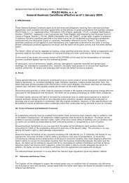 General Commercial and Delivery Terms – POLDI Hütte s.r.o 1