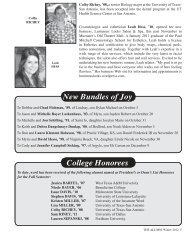 New Bundles of Joy College Honorees - Sacred Heart Catholic School