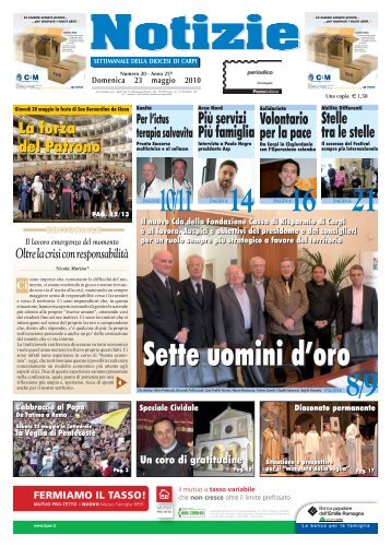Edizione nÃ‚Â° 10 del 14-03-2010 (pdf da 3.634 KB) - Webdiocesi