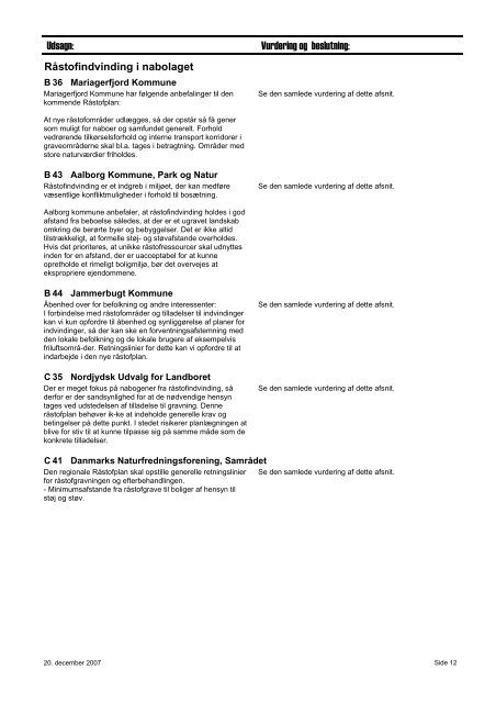 Hvidbog Forslag til RÃ¥stofplan 2008 - BrÃ¸nderslev Kommune