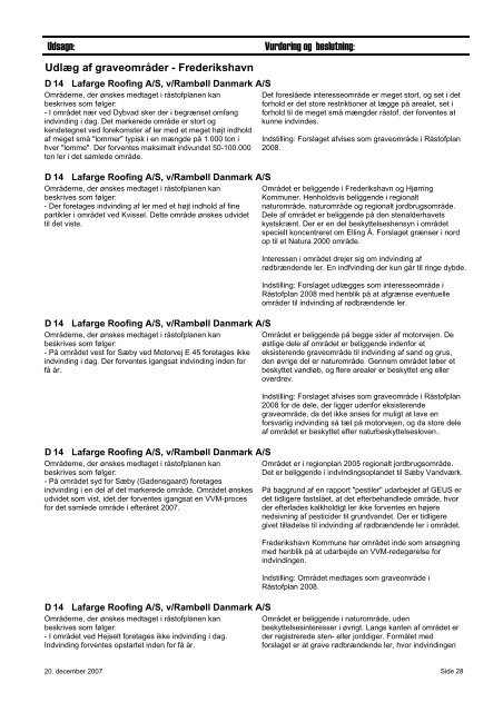 Hvidbog Forslag til RÃ¥stofplan 2008 - BrÃ¸nderslev Kommune