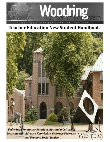 Teacher Education New Student Handbook - Woodring College of ...