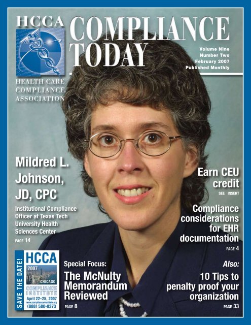 Mildred L. Johnson, JD, CPC - Health Care Compliance Association