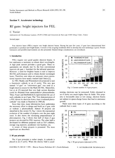 Rf guns: bright injectors for FEL - Triangle Universities Nuclear ...
