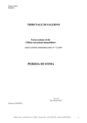 Relazione di stima - Aste Giudiziarie Salerno