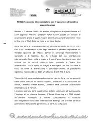 Leggi comunicato stampa... - Fercam Logistics