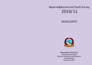 Nepal Adolescents and Youth Survey Highlight - Ministry of Health ...