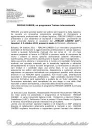 FERCAM CAREER, un programma Trainee internazionale FERCAM ...