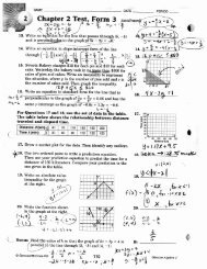 solutions - Algebra 2/Trig Honors