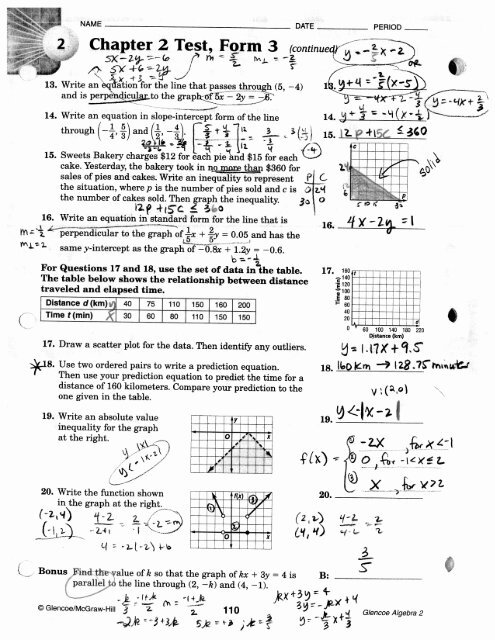 solutions - Algebra 2/Trig Honors