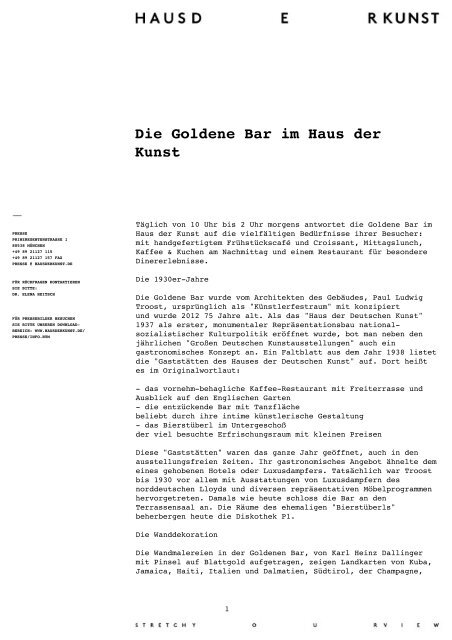 Pressetext Deutsch Goldene Bar