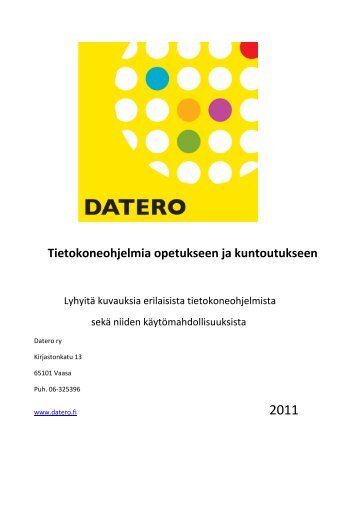 Ohjelmalainauksen pikaopas - DATERO ry