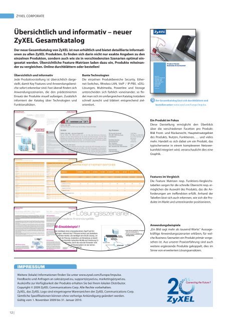 News Magazin fÃƒÂ¼r FachhÃƒÂ¤ndler Winter | 2009|2010 - ZyXEL