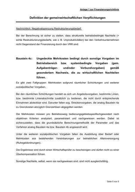 Richtlinie zur Finanzierung des ÖSPV im Verkehrsverbund Rhein ...