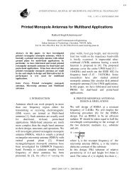 Printed Monopole Antennas for Multiband Applications - Ijmot.com