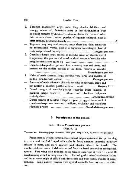 A revision of the genus Deltote RL and its allied genera from Japan ...