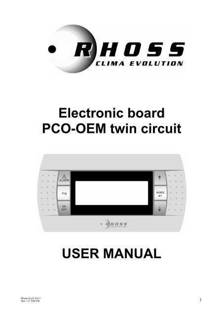 Manual pCoOEM Bicircuit - Rhoss