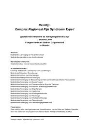 Richtlijn Complex Regionaal Pijn Syndroom Type I