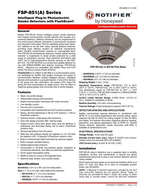 Brand New Notifier Fsp 851 Photoelectric Smoke Detector Free Shipping Smoke Detectors Business Industrial 32baar Com