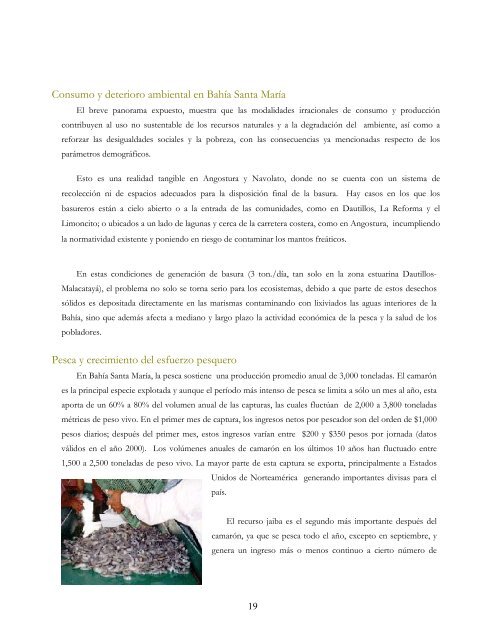 Conservacion y Desarrollo para Bahia Santa Maria, Sinaloa ...