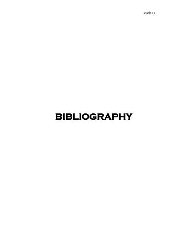 BIBLIOGRAPHY BIBLIOGRAPHY