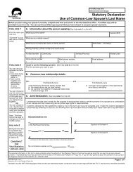 Statutory Declaration Use of Common-Law Spouse's Last Name