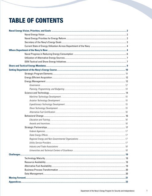 Naval Energy Strategic Roadmap - US Department of the Navy ...