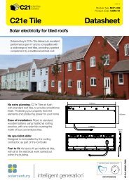 C21e tile data sheet - Solar Century