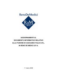 01 marzo 2008 Aggiornamenti al Documento ... - Reno De Medici