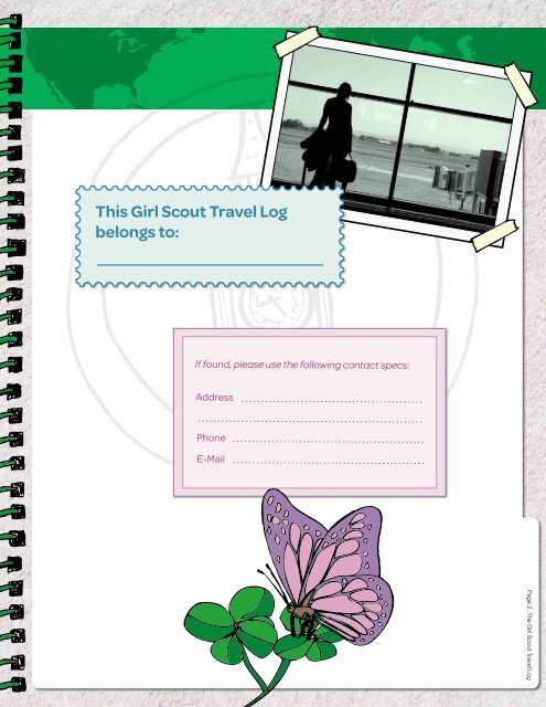 Global Travel Toolkit - Travel Log - Girl Scouts of the USA