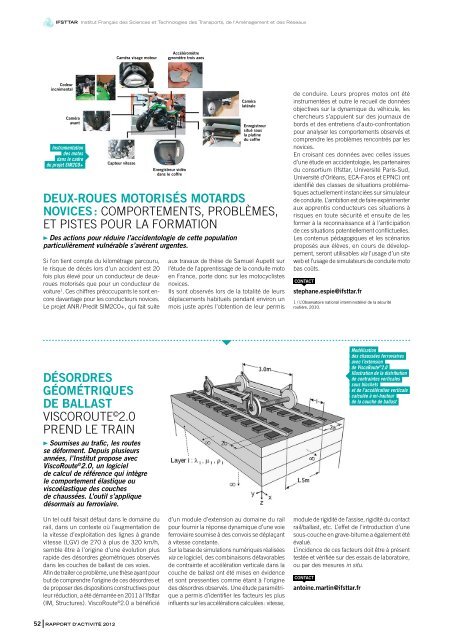 TÃ©lÃ©charger le rapport d'activitÃ© 2012 - Ifsttar