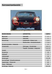 Karrosserieanbauteile - Alfa - Fiat - Spidersport