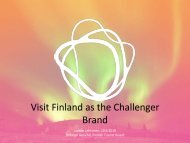 Visit Finland as the Challenger Brand of Travel Marketing