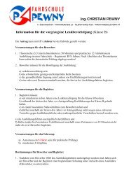 Information L17 - Fahrschule Pewny