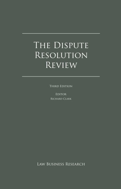 Dispute Resolution Review Third Edition Cayman Appleby