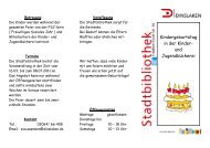 Flyer Dinslaken - Stadtbibliothek Dinslaken