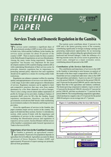 Services Trade and Domestic Regulation in the Gambia - cuts citee