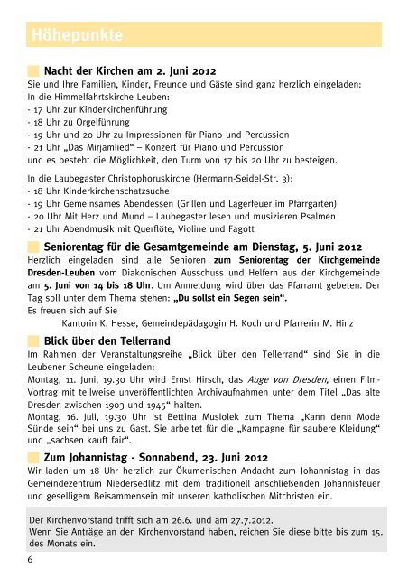Gemeindebrief Juni / Juli 2012 - Ev.-Luth. Kirchgemeinde Dresden ...