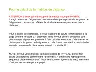 Pour le calcul de la matrice de distance :