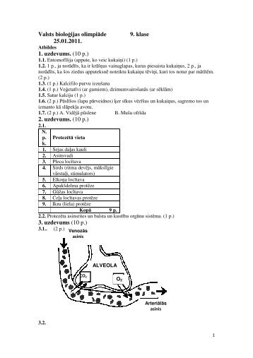 Valsts bioloģijas olimpiāde 2011