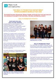 the health promotion department spring/summer newsletter 2008