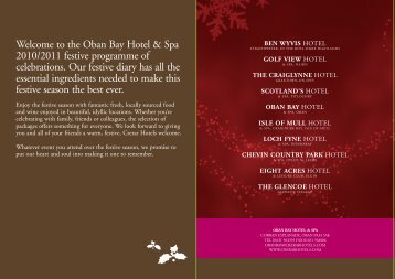 the Oban Bay Hotel & Spa 2010/2011 festive ... - Crerar Hotels