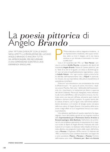 La poesia pittorica di Angelo Brando - Precedente versione del sito