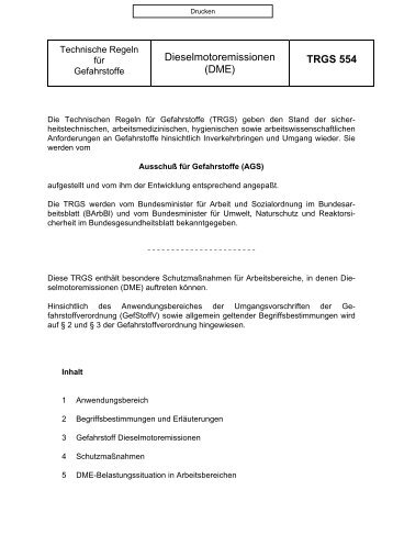 Dieselmotoremissionen (DME) TRGS 554 - estapler Gmbh & Co.kg