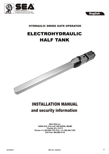 Half Tank Electro-Hydrulic 24V - SEA (UK)