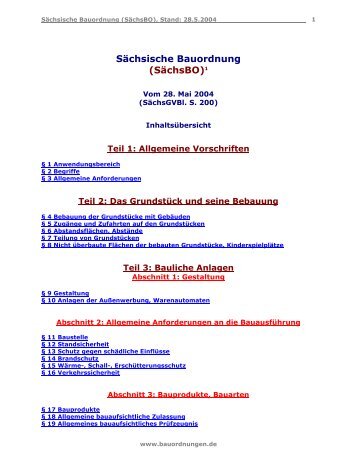 Sächsische Bauordnung (Sächsbo)1 - plan-netz.de