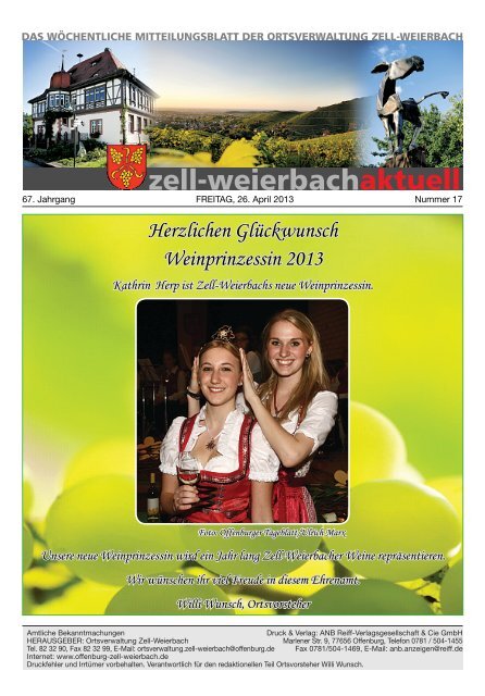 Mitteilungsblatt kw 17-2013.pdf - Zell-Weierbach