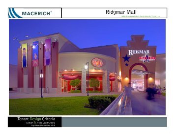 Ridgmar Mall Food Court Criteria - Macerich