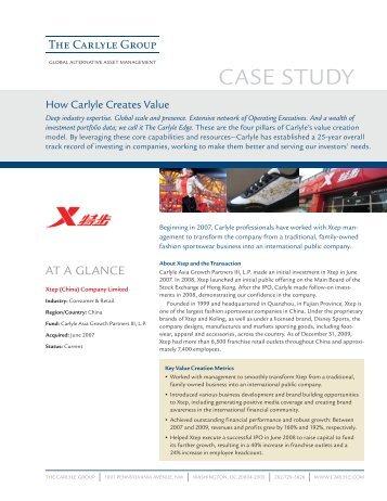 Download PDF of this case study - The Carlyle Group