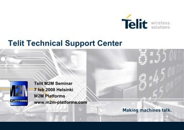 Telit Technical Support Center - M2M Platforms